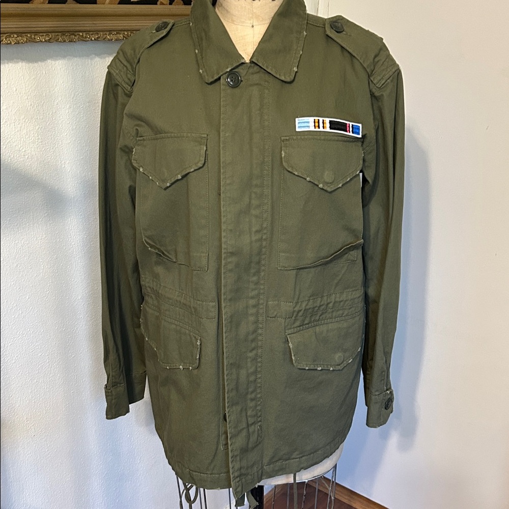NWT Anthropologie Pilcro Moss Green Military Field Army Jacket